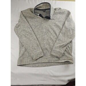 Men's 2XL Eddie Bauer Radiator Fleece 1/4 Snap Mock Pullover Sweatshirt Gray